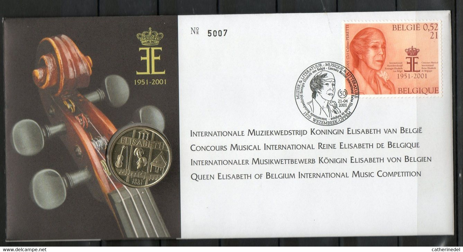 Année 2001 : 2992 - Numisletter : Concours Reine Elisabeth De Belgique - Numisletter