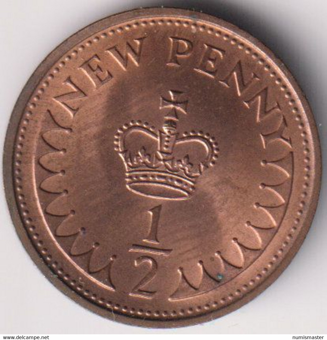 GREAT BRITAIN , 1/2 NEW PENNY 1971 , UNC - 1/2 Penny & 1/2 New Penny