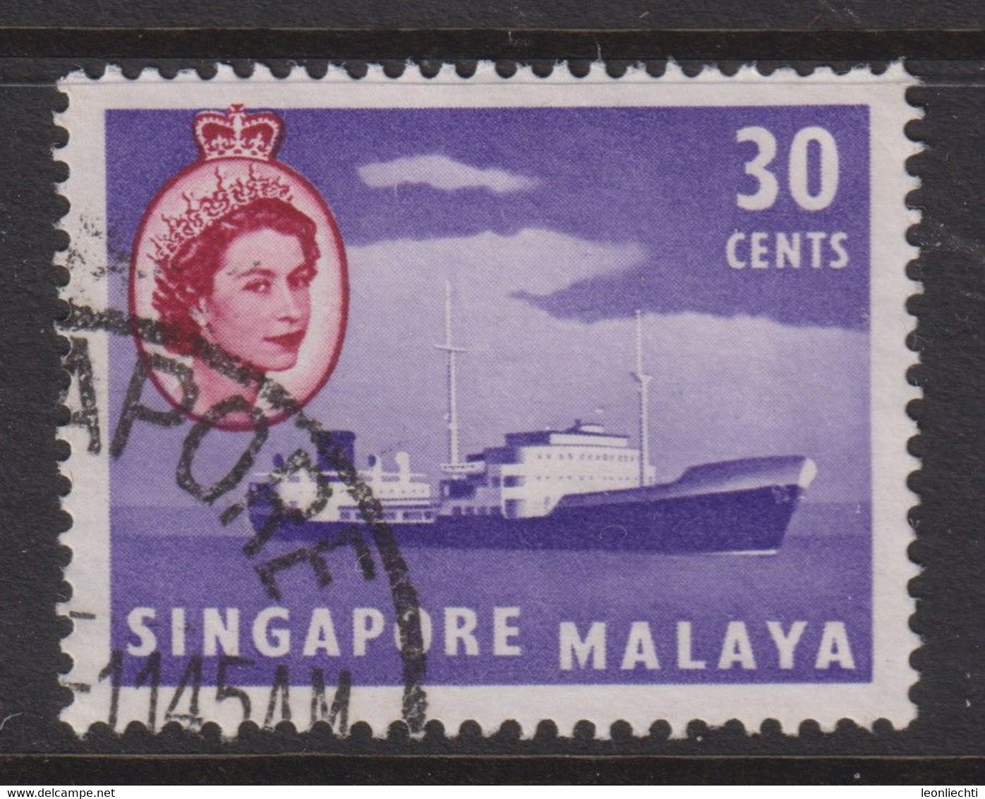 1955 Singapur - Malaya, Mi: SG 38 / Yt:SG 38, Oil Tanker - Singapore (...-1959)