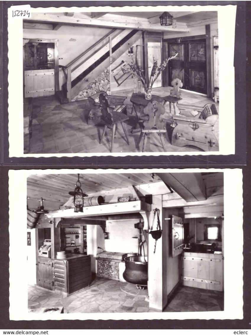 2 CARTES - CRESUZ - INTERIEUR DU VIEUX CHALET - TB - Crésuz