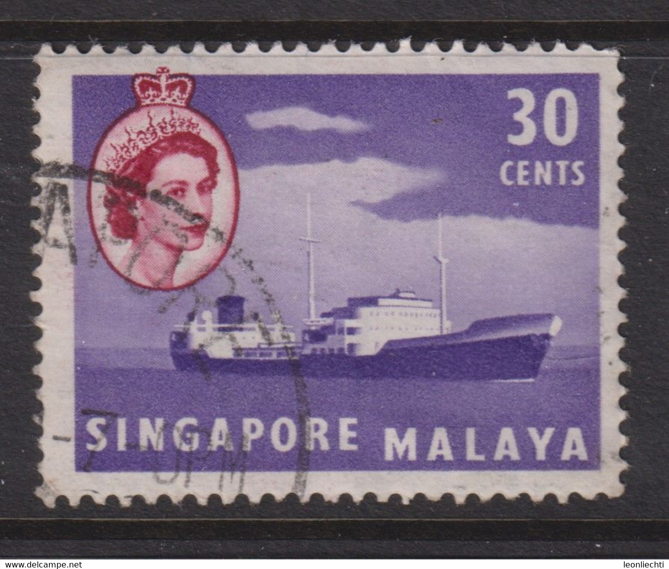 1955 Singapur - Malaya, Mi: SG 38 / Yt:SG 38, Oil Tanker - Singapur (...-1959)