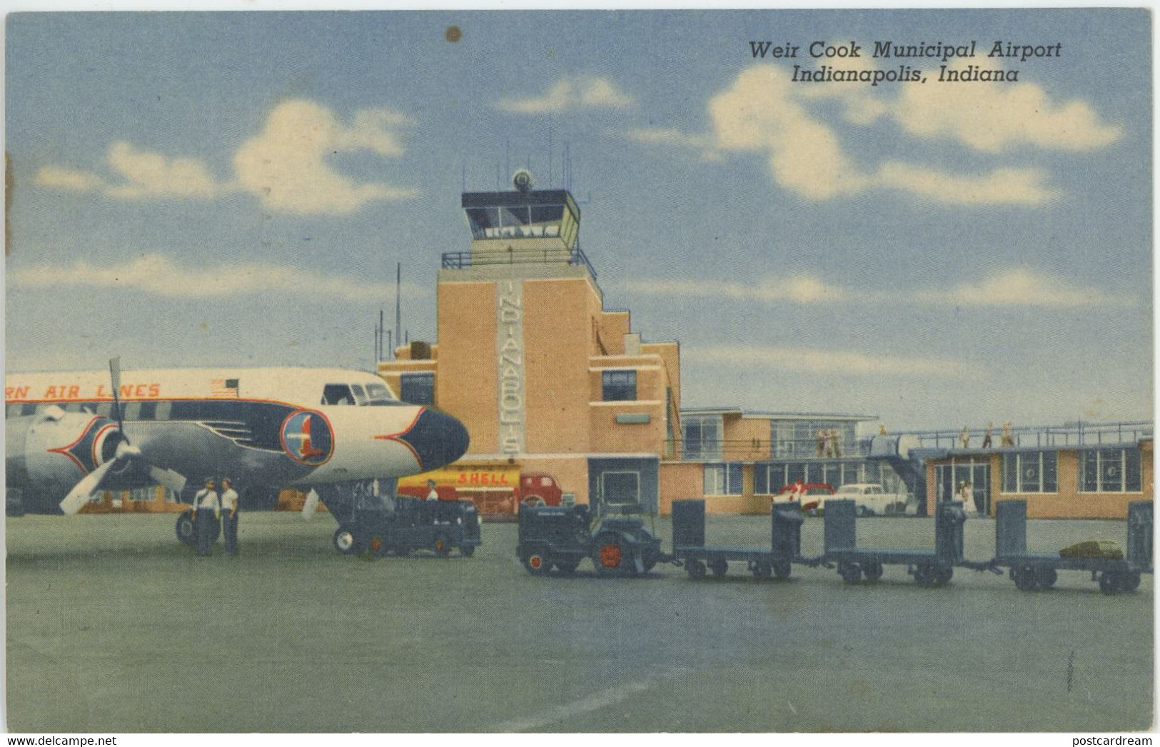Indianapolis IN Weir Cook Airport 1960 Postcard Eastern Airlines - Indianapolis