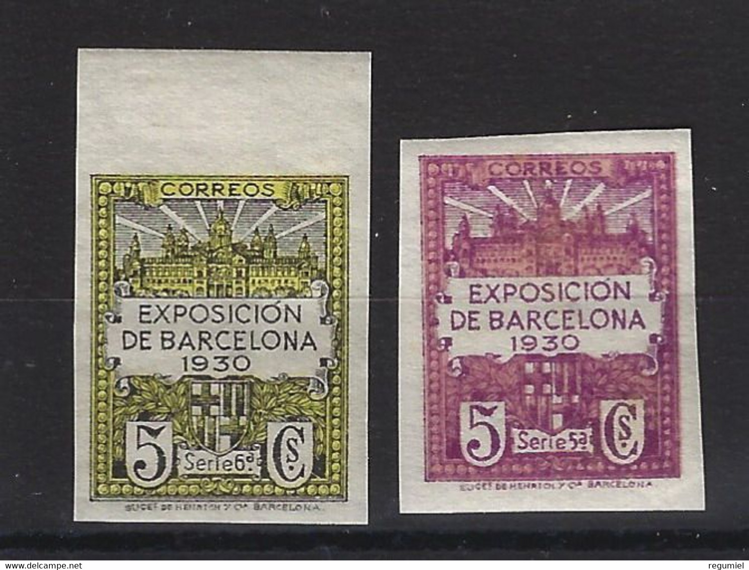 Barcelona  4s/5s ** MNH. 1930. Sin Dentar - Barcelona