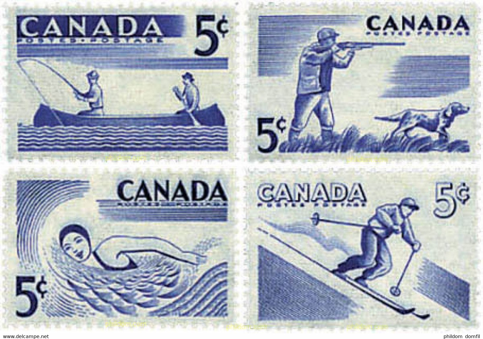 299421 HINGED CANADA 1957 DEPORTES AL AIRE LIBRE - 1952-1960
