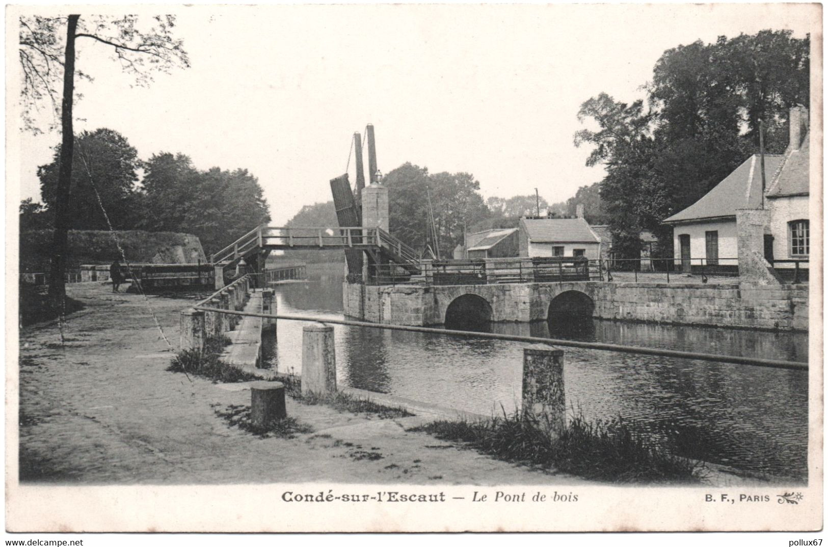 CPA DE CONDÉ-SUR-L'ESCAUT  (NORD)   LE PONT DE BOIS - Conde Sur Escaut