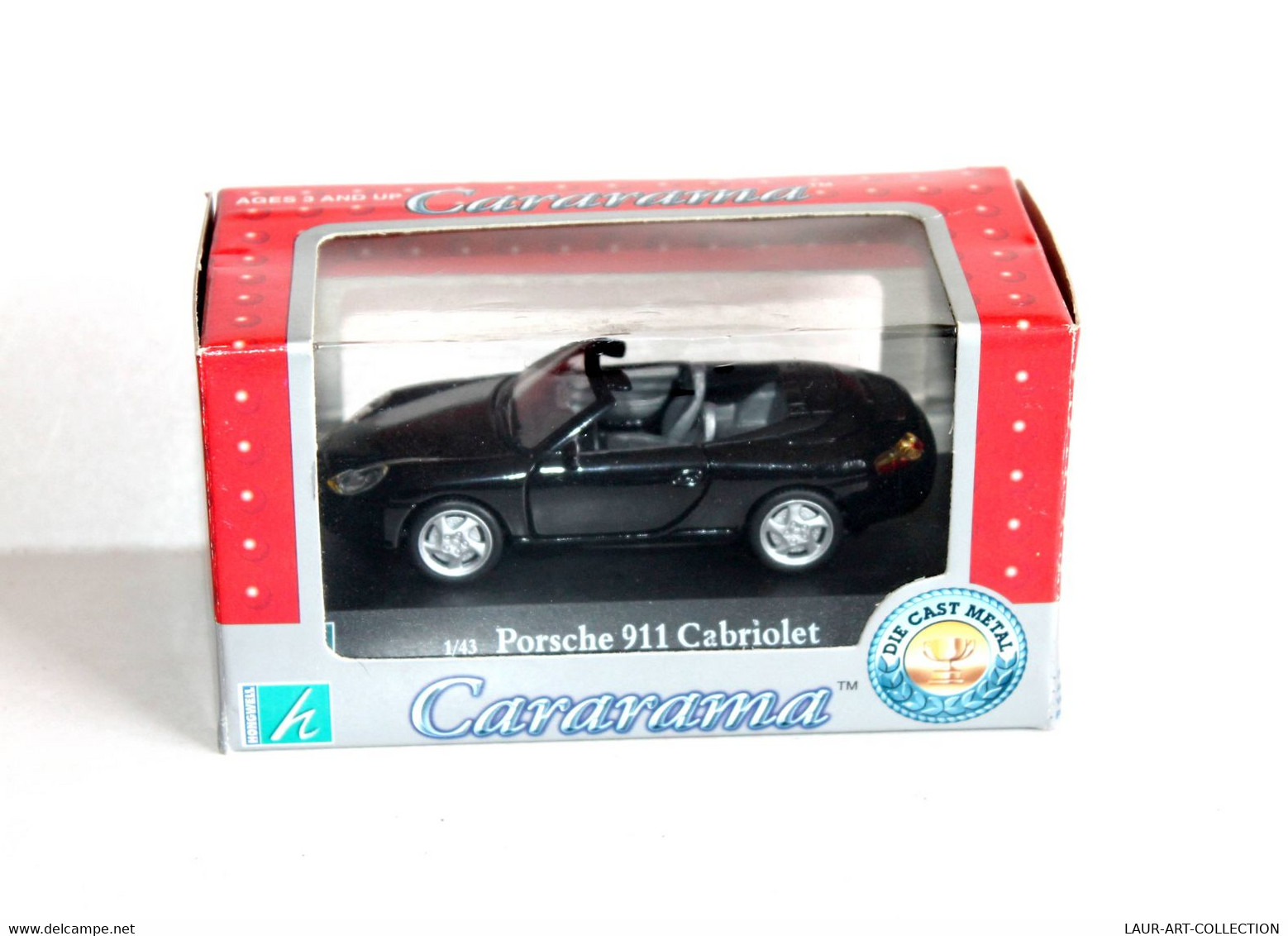 RARE! CARARAMA - PORSCHE 911 CABRIOLET MINIATURE 1/43 VOITURE AUTO MODELE REDUIT - ANCIEN VEHICULE COLLECTION  (2502.37) - Cararama (Oliex)