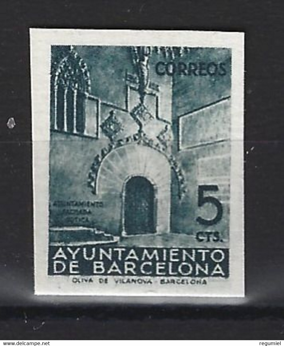 Barcelona 20s (*) Sin Goma. 1938. Sin Dentar Papel Carton - Barcelona