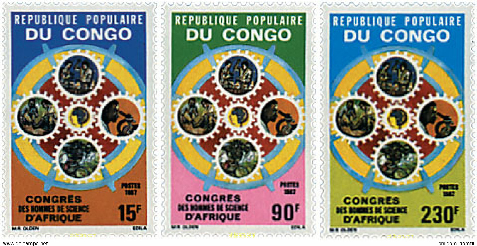 40326 MNH CONGO 1987 CONGRESO DE CIENTIFICOS AFRICANOS - FDC