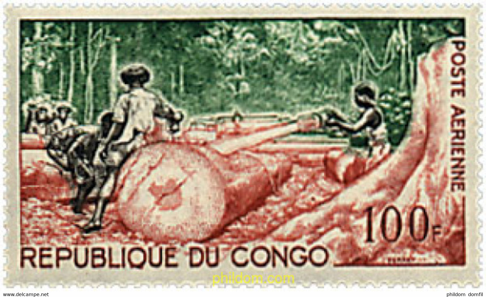 40311 MNH CONGO 1964 DERRIBO DE UN TRONCO - FDC