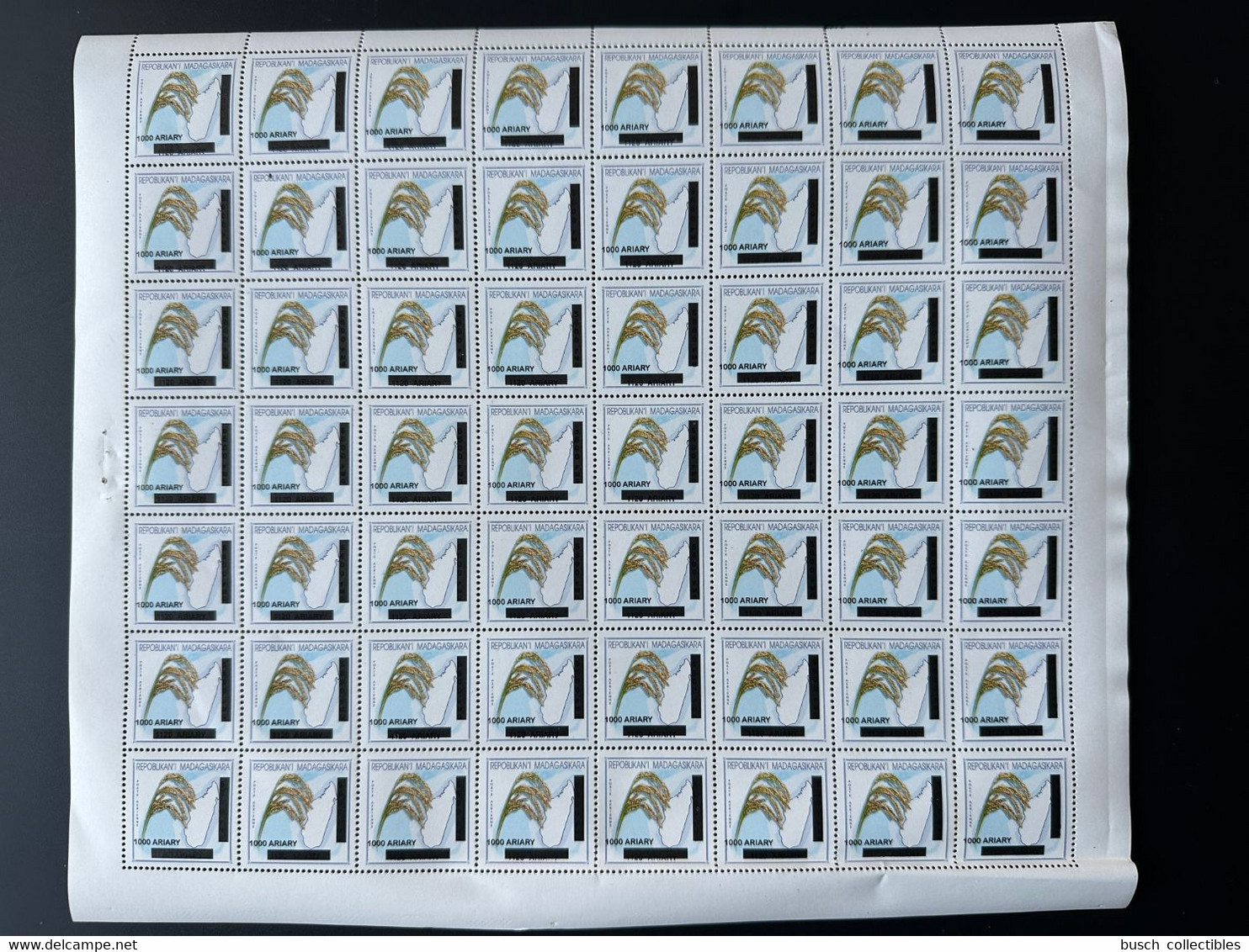 Madagascar Madagaskar 2021 / 2022 Mi. 2724 Sheet Planche Riz Bleu Blue Rice Blauer Rice Surchargé Aufdruck Overprint - Madagascar (1960-...)