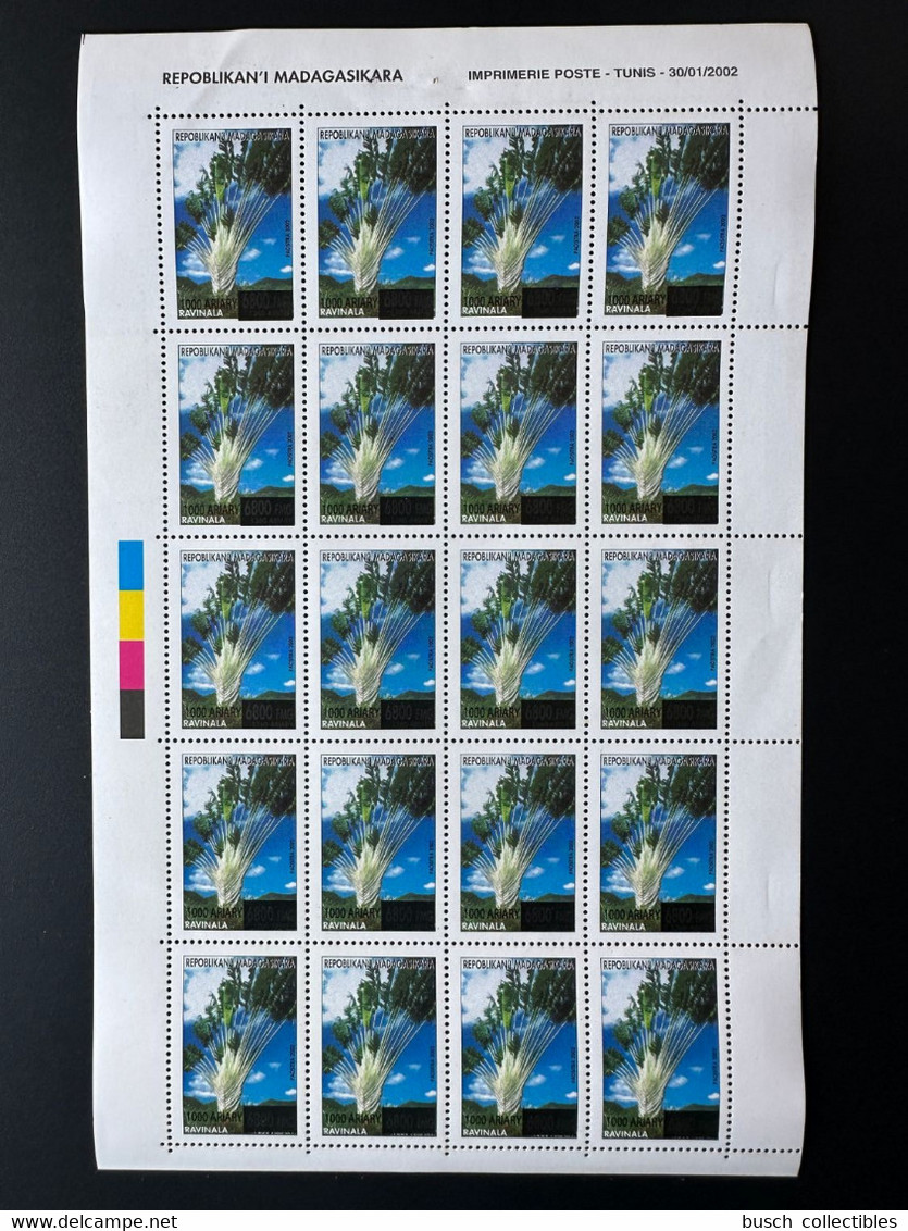 Madagascar Madagaskar 2021 / 2022 Mi. 2725 Sheet Ravinala Arbre Tree Baum Flore Flora Surchargé Aufdruck Overprint - Madagascar (1960-...)