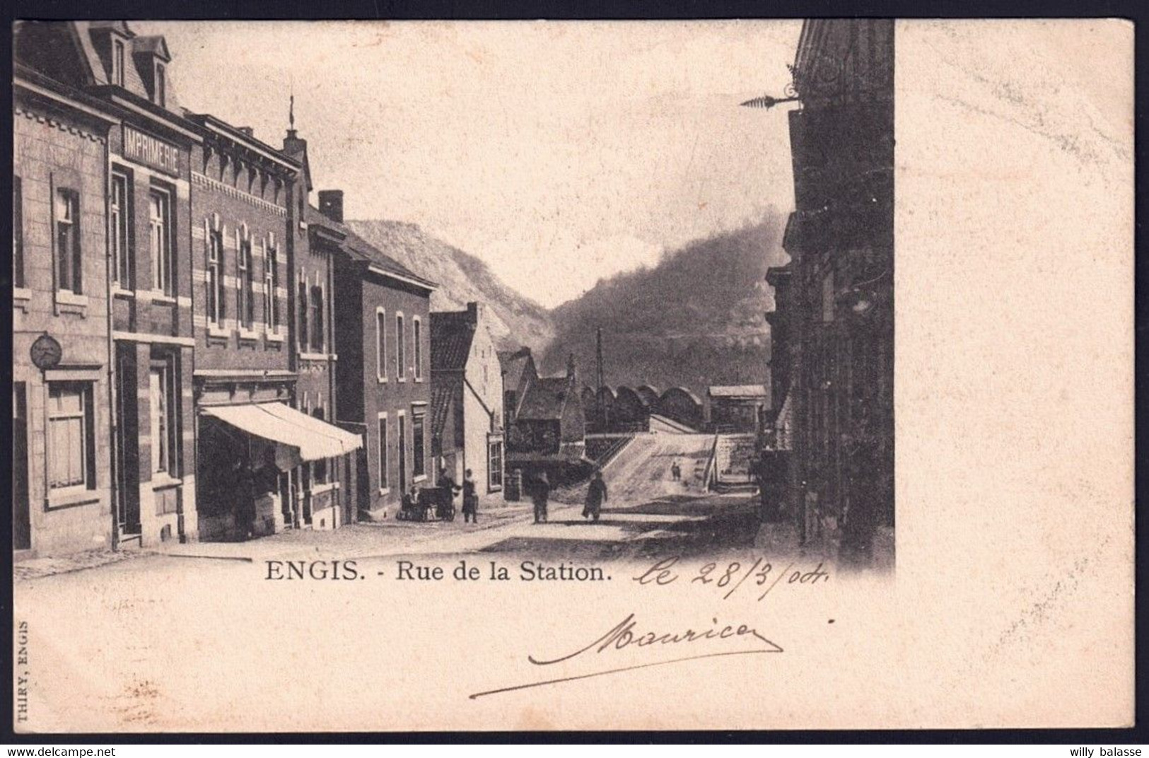 +++ CPA - ENGIS - Rue De La Station - 1904  // - Engis