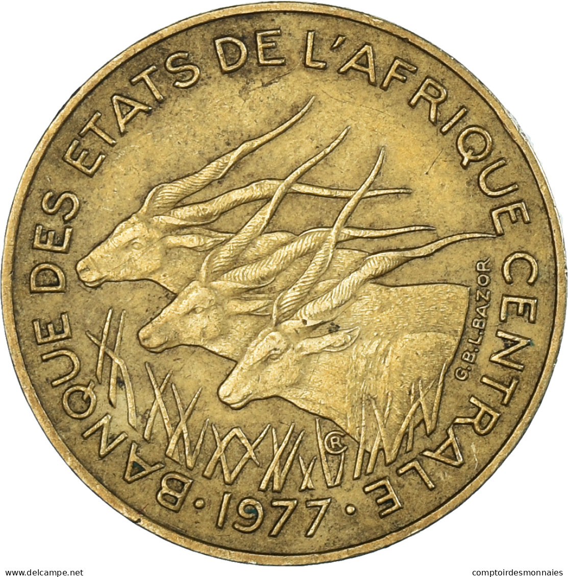 Monnaie, États De L'Afrique Centrale, 5 Francs, 1977 - Cameroon