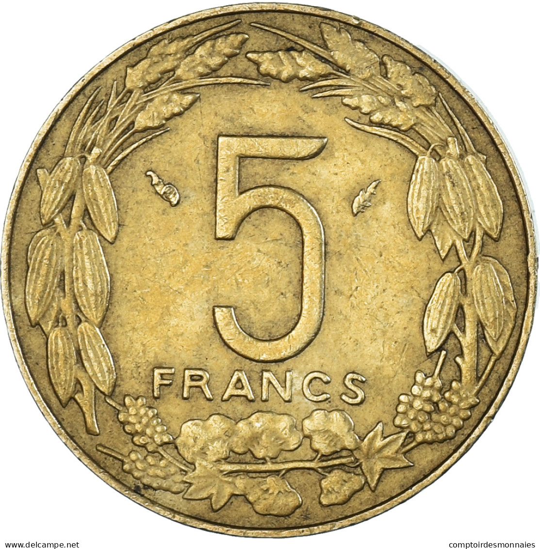 Monnaie, États De L'Afrique Centrale, 5 Francs, 1977 - Cameroon