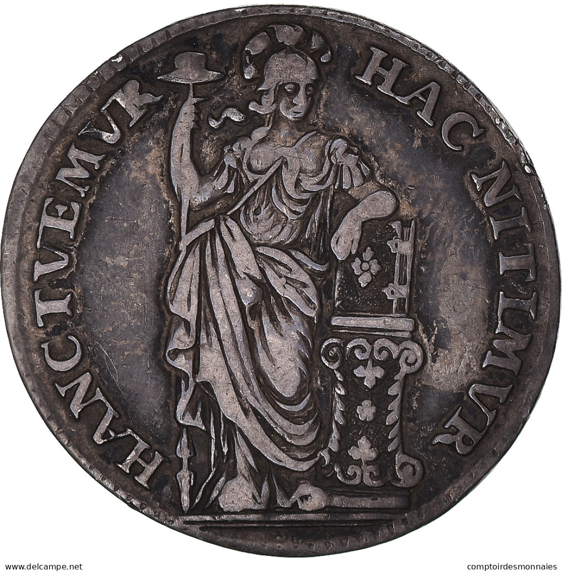 Monnaie, Pays-Bas, HOLLAND, 10 Stuivers, 1/2 Gulden, 1751, TTB, Argent, KM:95.3 - …-1795 : Former Period