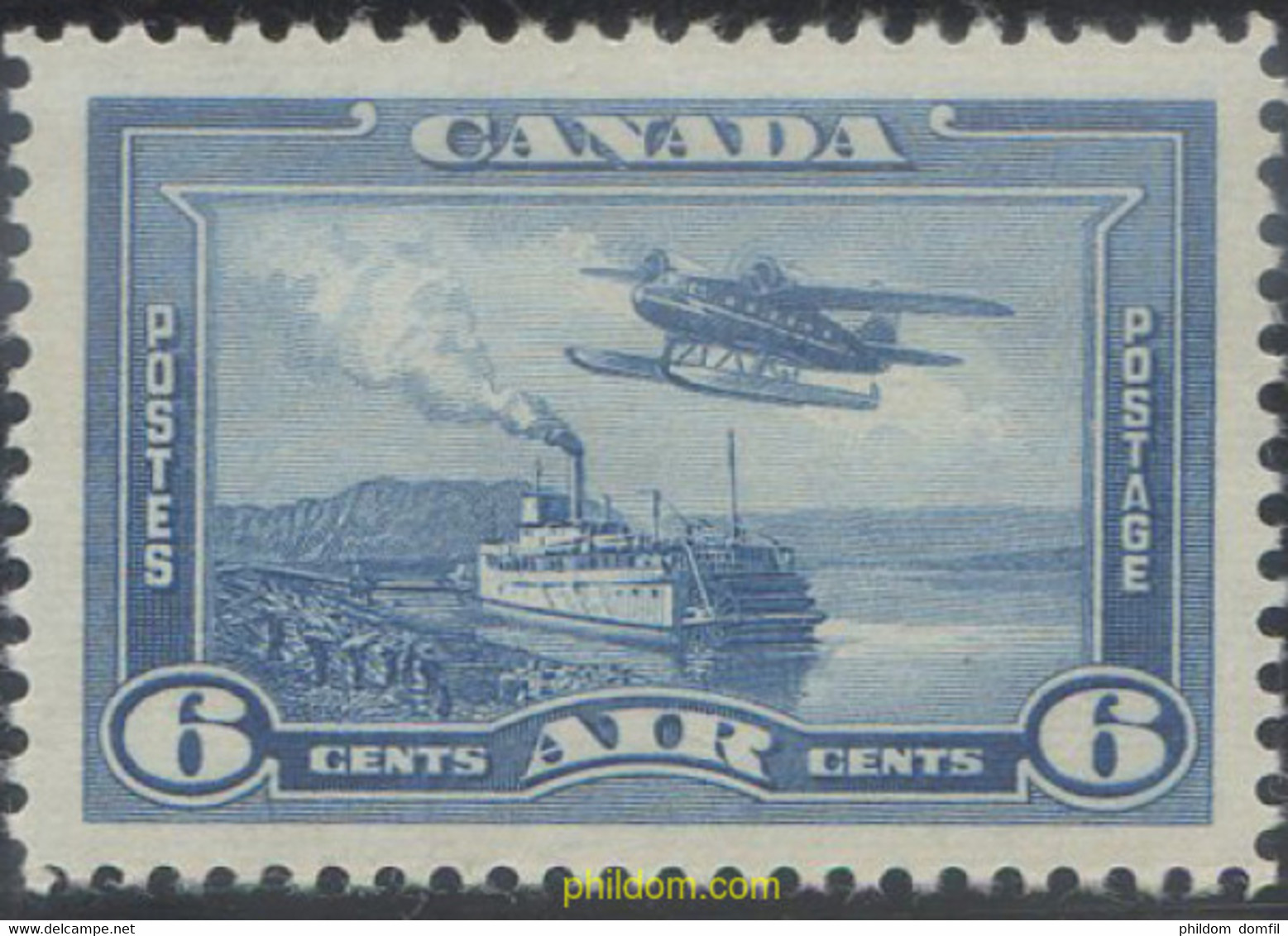 129592 MNH CANADA 1938 VISTAS Y AVION - Used Stamps