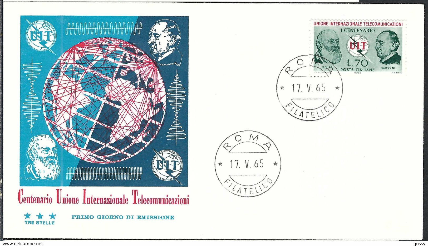 ITALIE 1965: LSC Ill. (FDC) "CENTENAIRE DE L'U.I.T." - IAO