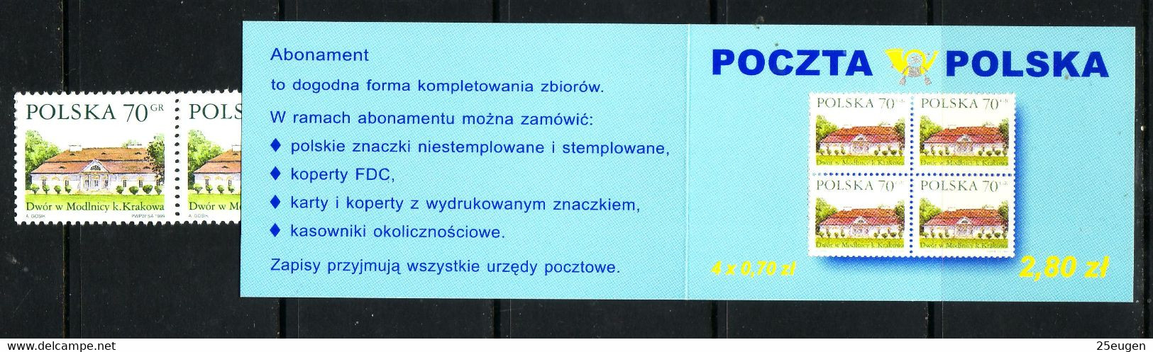 POLAND 1998  MICHEL NO 3772 X 4 Booklet MNH - Booklets