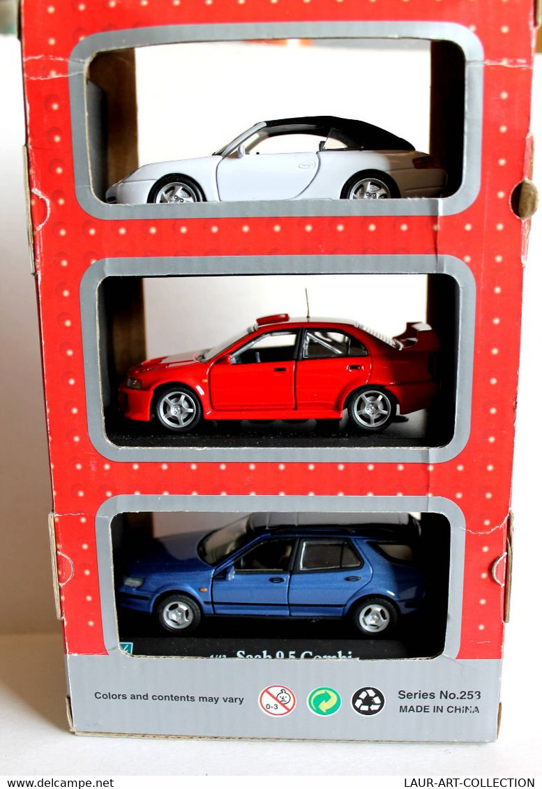 RARE SET DE 3! CARARAMA - PORSCHE 911 MITSUBISHI LANCER WRC, SAAB MINIATURE 1/43 - VEHICULE COLLECTION (2502.46) - Cararama (Oliex)