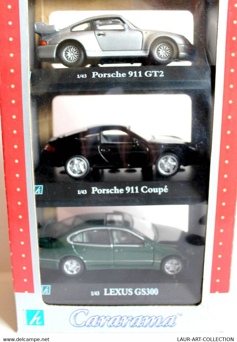RARE SET DE 3! CARARAMA - PORSCHE 911 GT2 Et COUPÉ, LEXUS GS300 - MINIATURE 1/43 - VEHICULE COLLECTION (2502.47) - Cararama (Oliex)