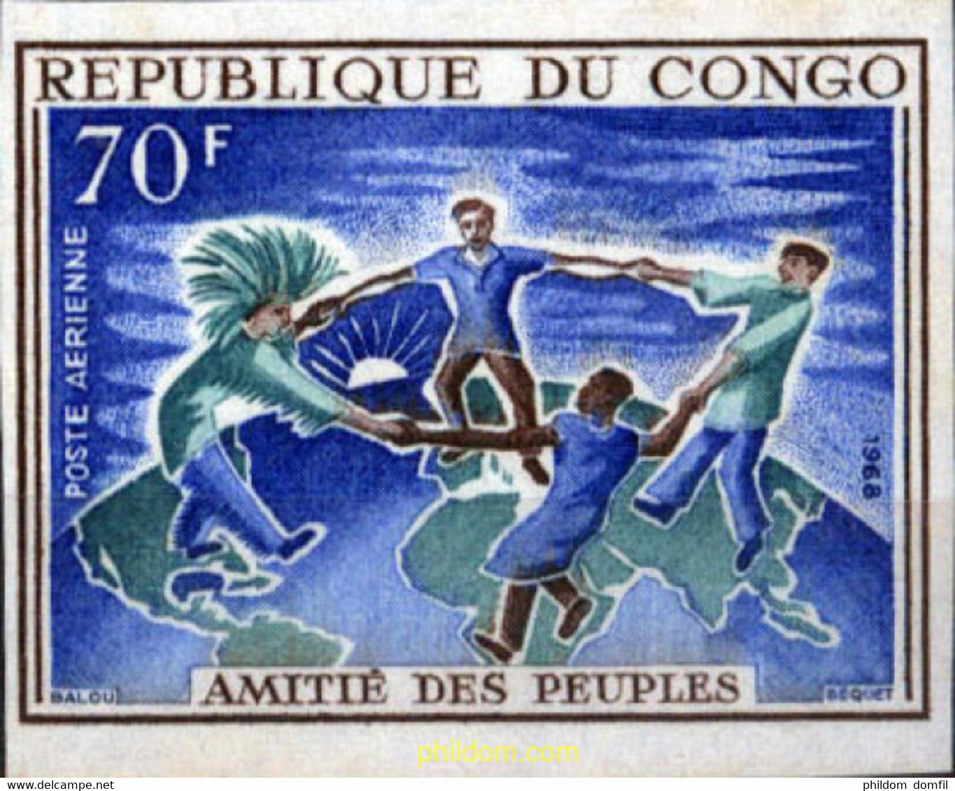 194001 MNH CONGO 1968 AMISTAD ENTRE LOS PUEBLOS - FDC