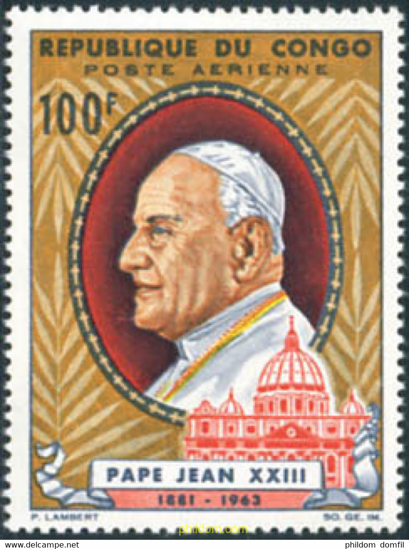 208001 MNH CONGO 1965 PAPA JUAN XXIII - FDC