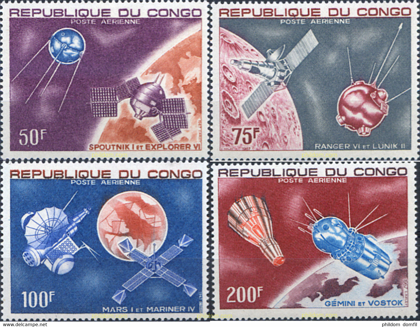 215917 MNH CONGO 1967 EXPLORACIONES ESPACIALES - FDC