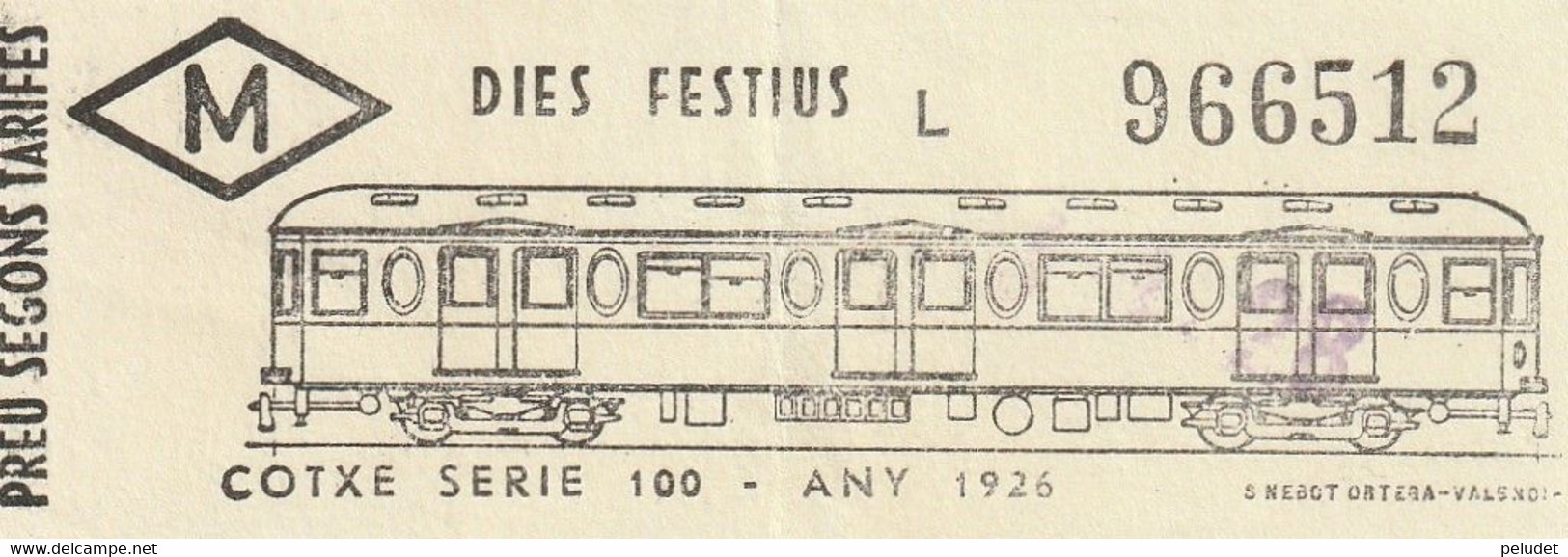 Spain Espagne España - Metro - Billete - Ticket - Europa