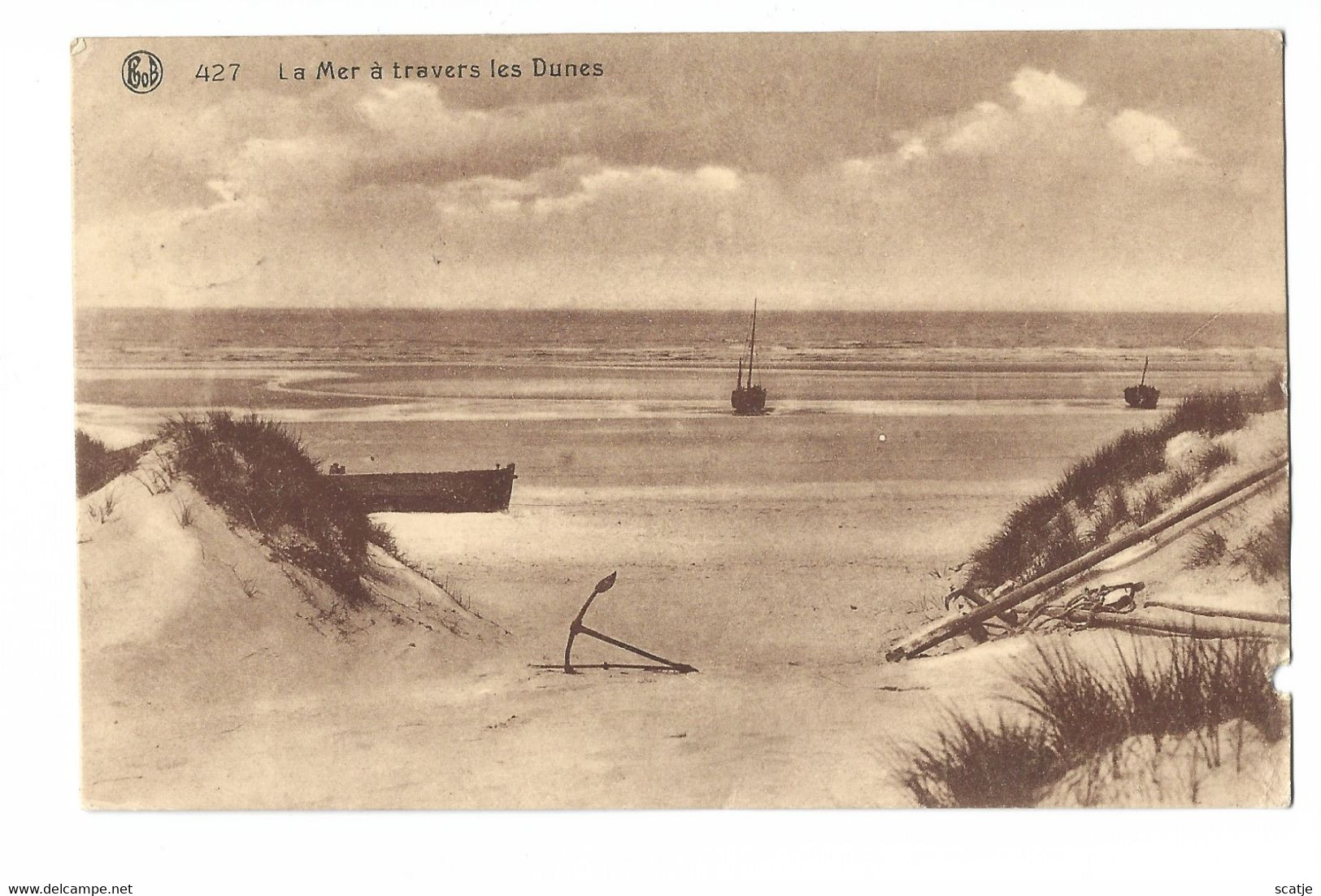 Knocke.   -    La Mer à Travers Les Dunes  -   1922   Naar   Anvers - Knokke
