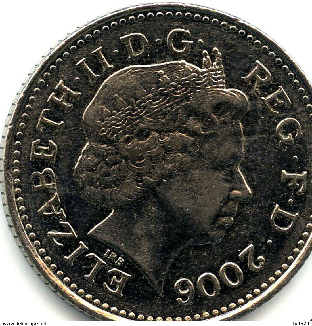 British, Queen Elizabeth II, 2006, Part Shield 10p Coin. Ten Pence - 10 Pence & 10 New Pence