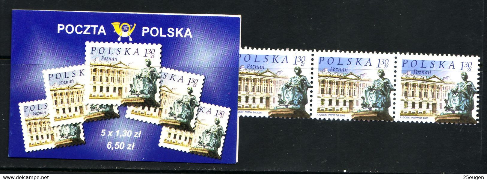 POLAND 2005  MICHEL NO 4166 X 5 Booklet MNH - Postzegelboekjes