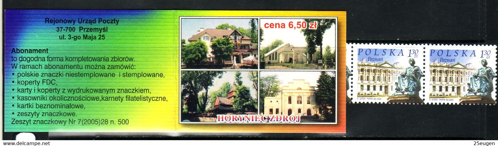 POLAND 2005  HORYNIEC ZDRÓJ MICHEL NO 4166 X 5 Booklet MNH - Carnets