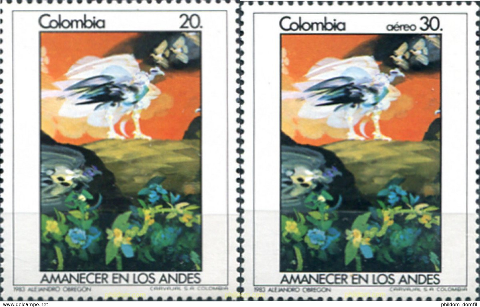 302674 MNH COLOMBIA 1983 AMANACER EN LOS ANDES - Autres & Non Classés