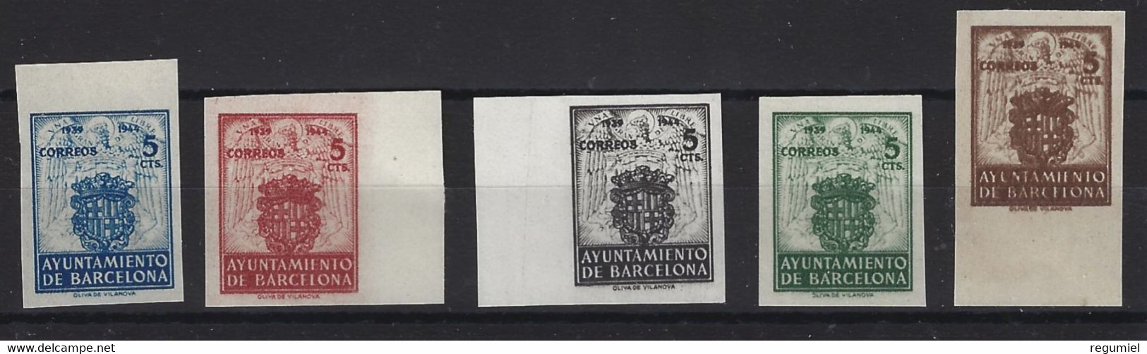 Barcelona 55s/59s (*) Sin Goma. 1944. Sin Dentar - Barcelona