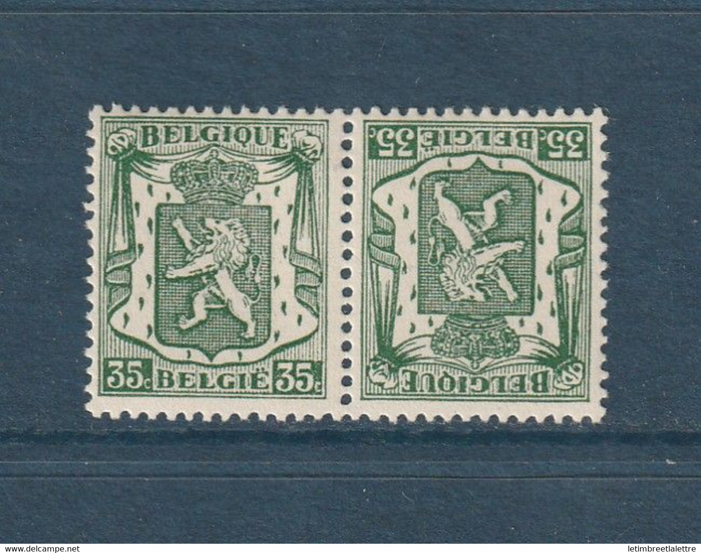 Belgique - YT N° 340 ** - Neuf Sans Charnière - Tête Bêche - 1932 - Tête-bêche [KP] & Inter-panels [KT]