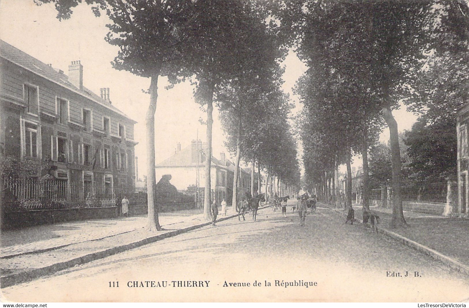 France - 02 - CHATEAU THIERRY - Avenue De La République - éditeur JB - Carte Postale Ancienne - Saint Quentin