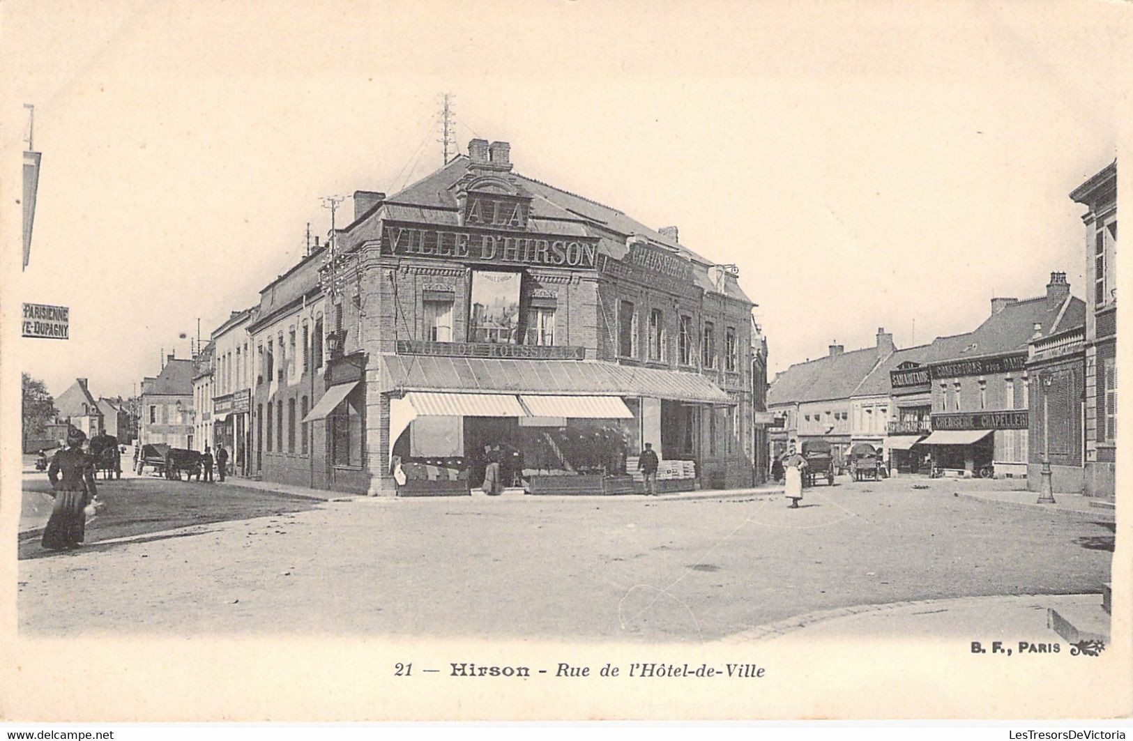 France - 02 - HIRSON - Rue De L'Hotel De Ville - BF PARIS - Carte Postale Ancienne - Saint Quentin