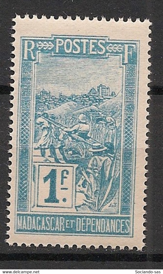 MADAGASCAR - 1922 - N°Yv. 143 - Filanzane 1f - Neuf Luxe ** / MNH / Postfrisch - Neufs