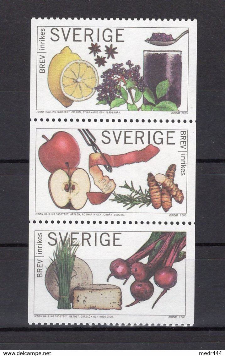 Sweden 2005 - Europa Gastronomy - Joint Issue European Countries - Stamps 3v - Complete Set - MNH** - Superb*** - Covers & Documents