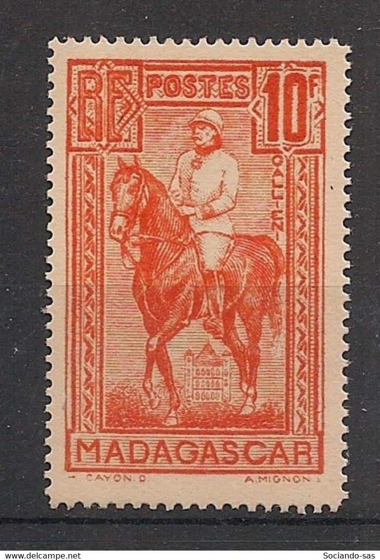 MADAGASCAR - 1931 - N°Yv. 187 - Galliéni 10f Rouge-orange - Neuf Luxe ** / MNH / Postfrisch - Neufs