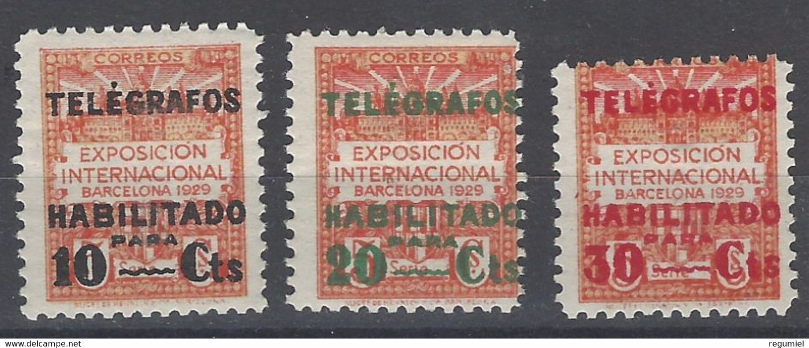 Barcelona Telegrafos  1/3 * Charnela. 1930 - Barcelona