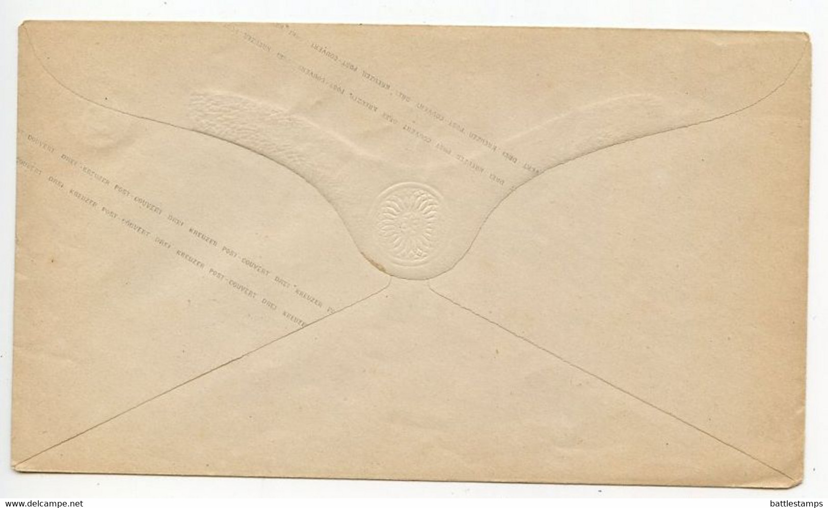 Germany 1870's Mint 3kr Imperial Eagle Postal Envelope - Covers