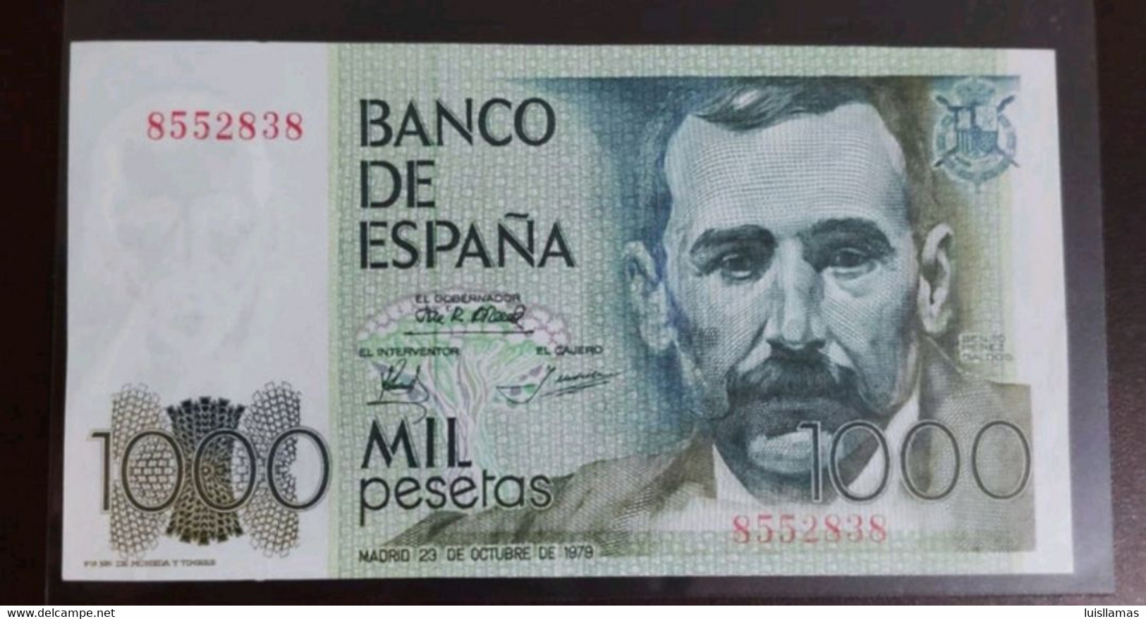 España, 1979 Billete De 1000 Pesetas, Pérez Galdós, S/S Y S/C - [ 5] Emisiones Ministerio De Hacienda