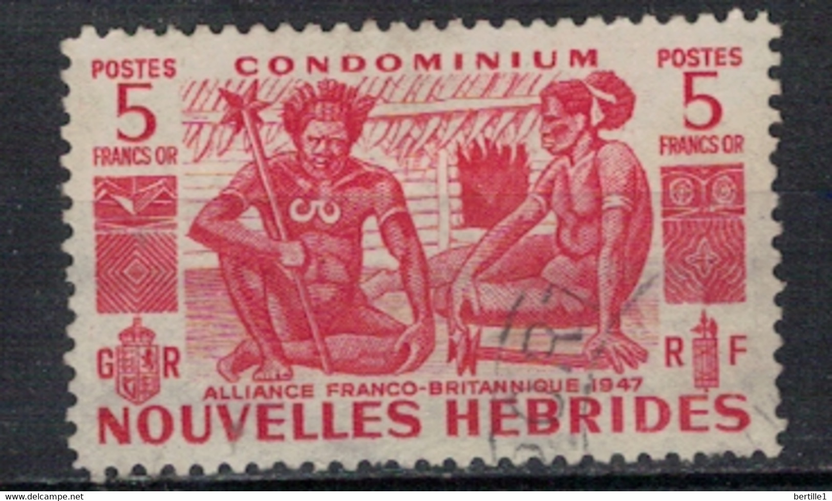 NOUVELLES HEBRIDES       N°  YVERT 154  OBLITERE     ( OB    07/50 ) - Usados