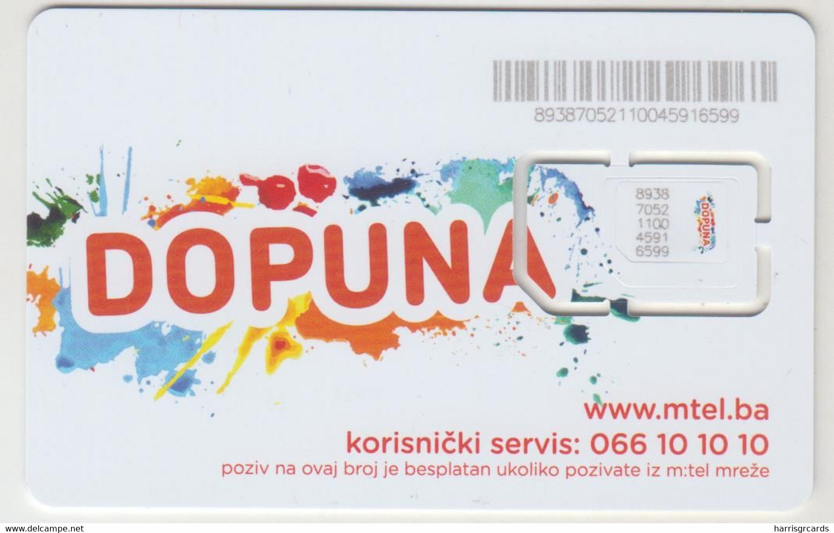 BOSNIA - Dopuna, Mtel GSM Card, Mint - Bosnië