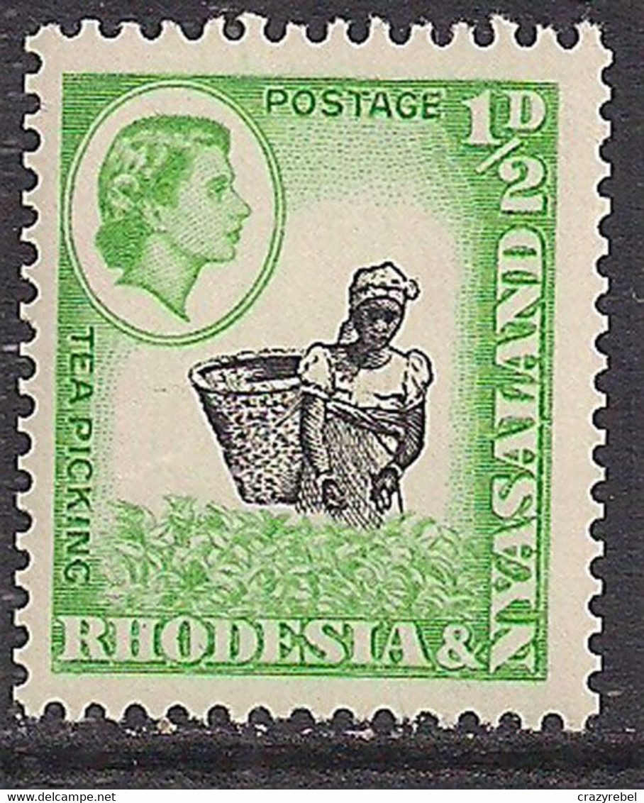 Rhodesia And Nyasaland 1/2d Tea Picking Umm SG 18a ( D1244 ) - Rhodesia & Nyasaland (1954-1963)