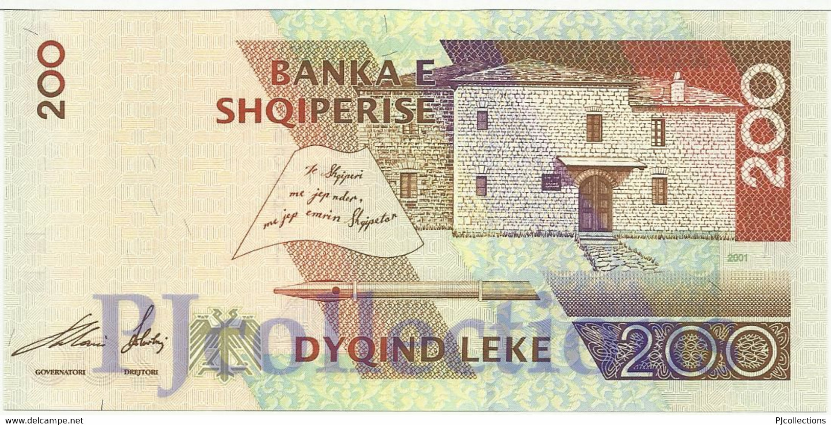 ALBANIA 200 LEKE 2001 PICK 67 UNC - Albanie