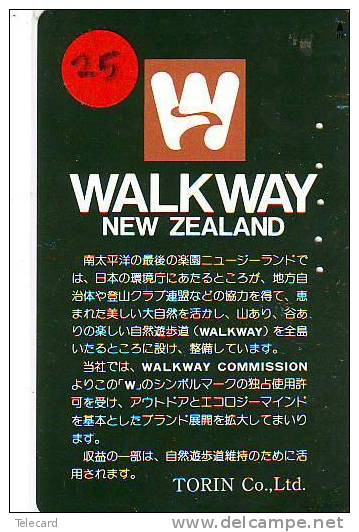 Télécarte Nouvelle-Zélande Sur JAPON (25) WALKWAY  *  Telefonkarte - Phonecard  NEW ZEALAND Related - Japan - Paysages