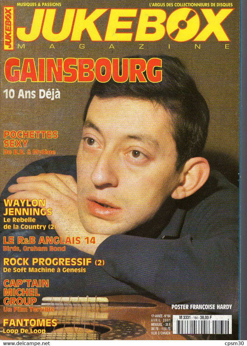 Revue JUKEBOX Argus Collectionneur Disques N°164 Serge GAINSBOURG, Pochette Sexy, Waylon Jennings, R&B Anglais Etc.. - Manifesti & Poster