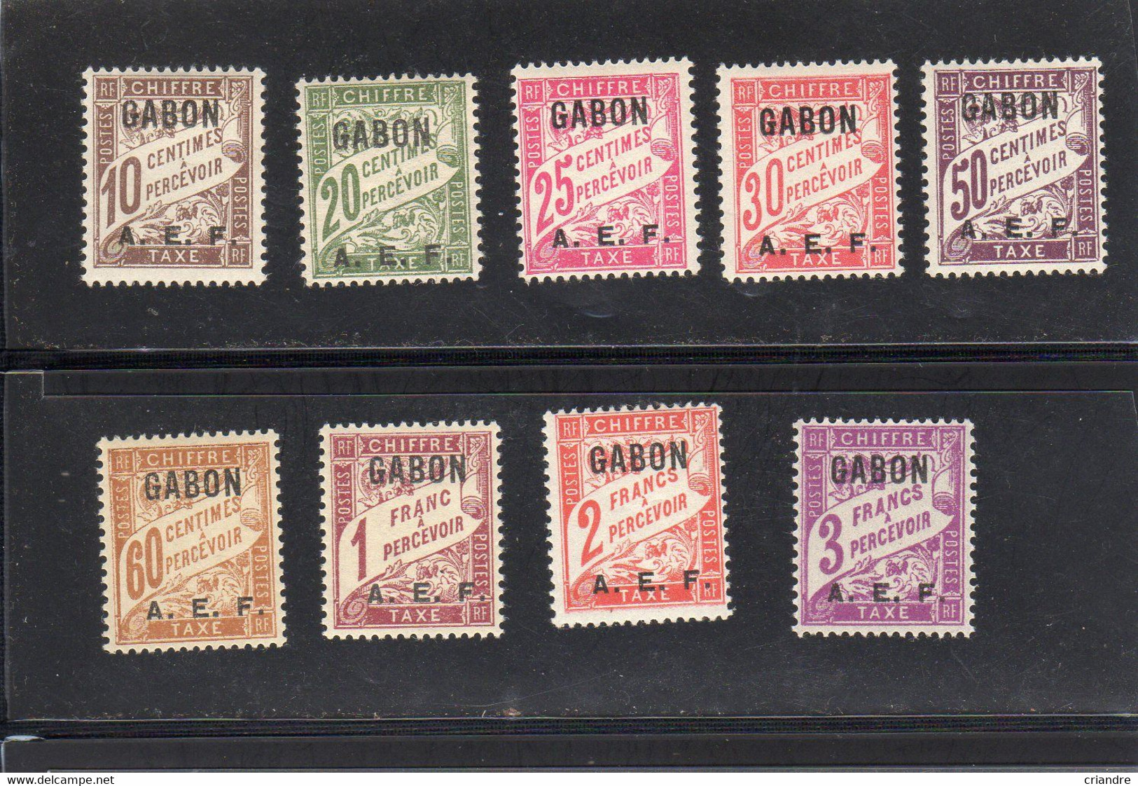 GABON: Année 1928 TAXE  Lot De 9 Valeurs N° 2*à 5* Et 7*à 11* - Segnatasse